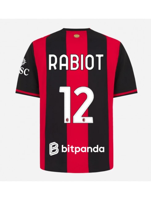 AC Milan Adrien Rabiot #12 Replika Hemmakläder 2026-27 Kortärmad AC Milan Adrien Rabiot #12 Replika Hemmakläder 2026-27 Kortärmad